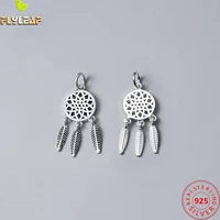 925 sterling silver dreamcatcher charms necklace drop earrings pendant diy handwork jewelry findings