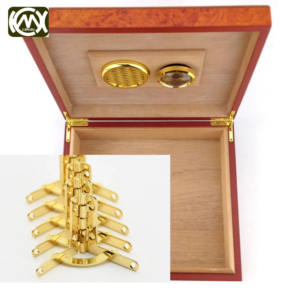 

500pcs 90° 30*33mm Gold/Silver iron Aircraft shape cabinet hinge Woodenbox Furniture Hardware accessories Wine Watch box hinges