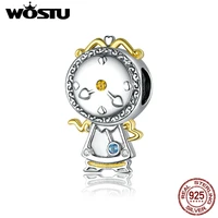 wostu magic clock charsm 925 sterling silver shake pendant beads fit original bracelet for women genuine jewelry 2020 ctc320