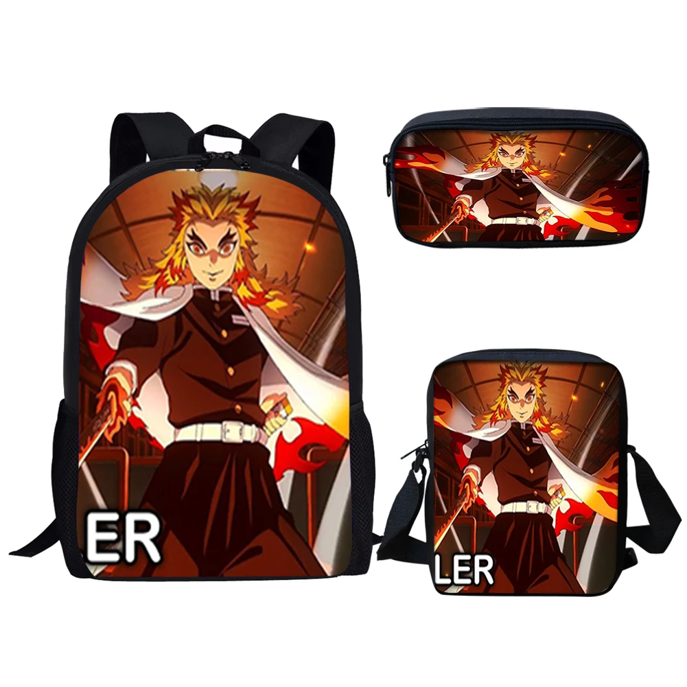 

Twoheartsgirl Anime Print Schoolbags and Small Messenger 3Pcs Bag for Students Children Kindergarten Infanti Kilds Backpack