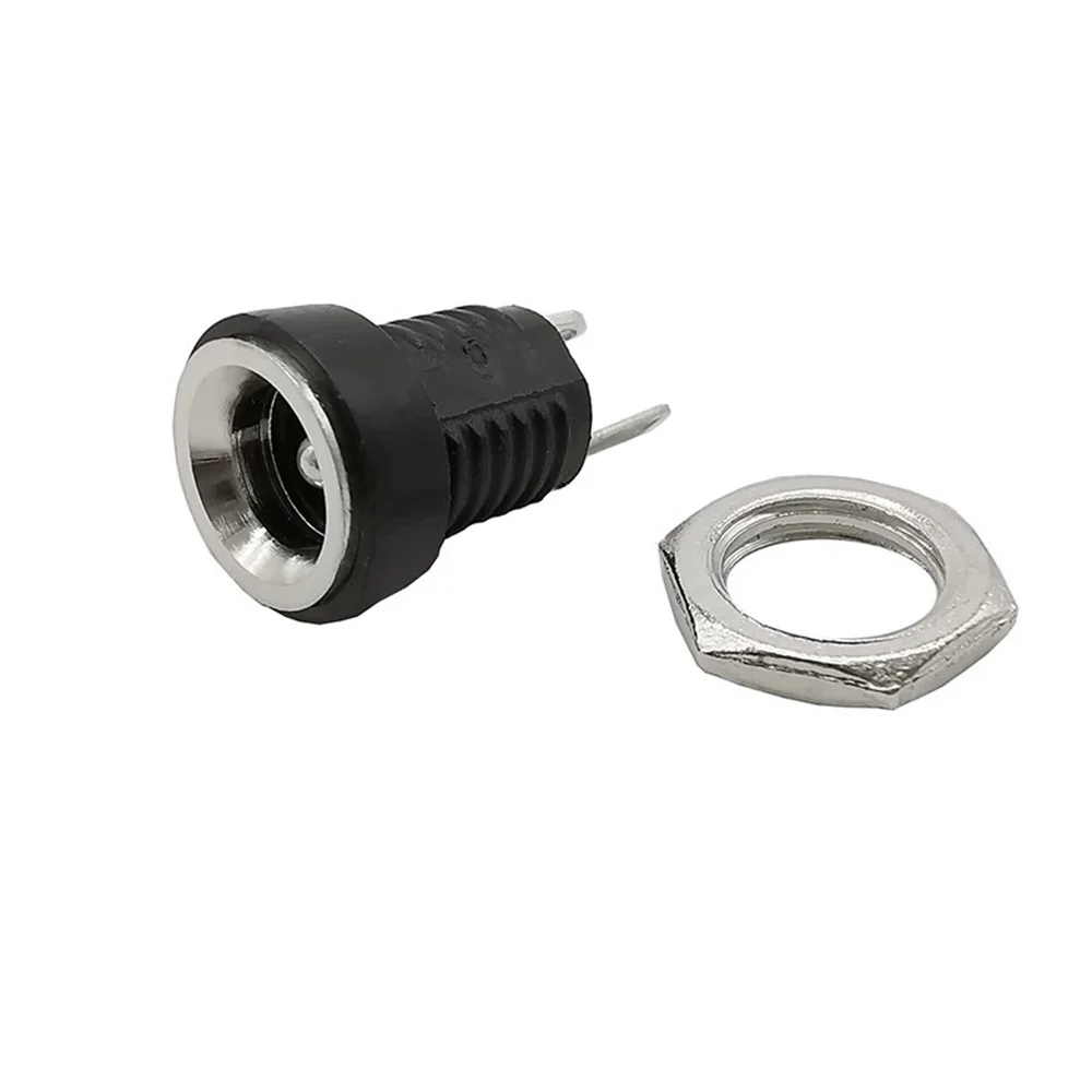 DC-022B 5.5x2.1mm DC Power Supply Female Jack Wire Connector 5.5*2.1mm Socket Panel Mount Charging 2 legs Terminal Adapter | Обустройство