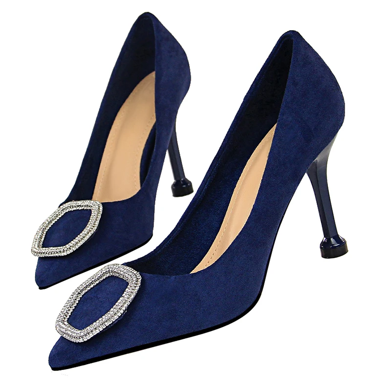 Женские туфли на высоком каблуке 2020 см зеленые лодочки с острым носком роскошные