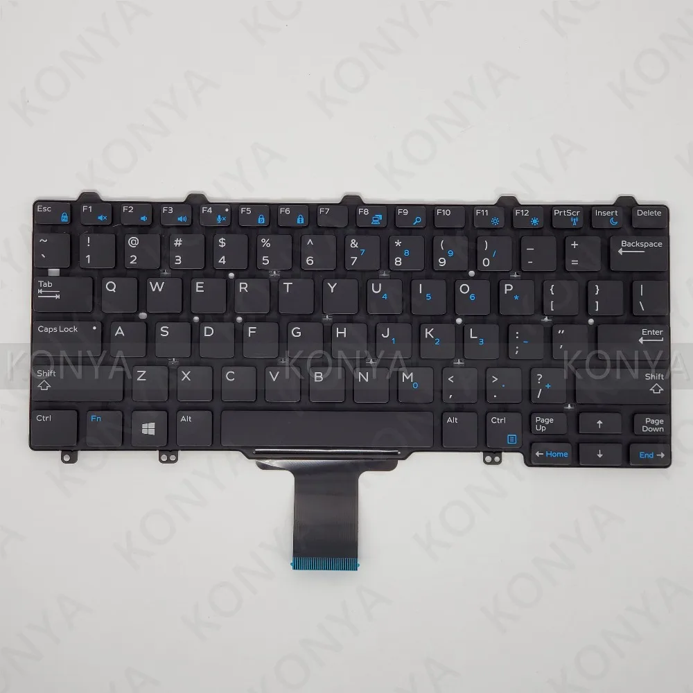 US клавиатура с подсветкой для Dell Latitude E5270 E7270 7275 XPS 12 9250 MJ8HY 0MJ8HY XCD5M 0XCD5M