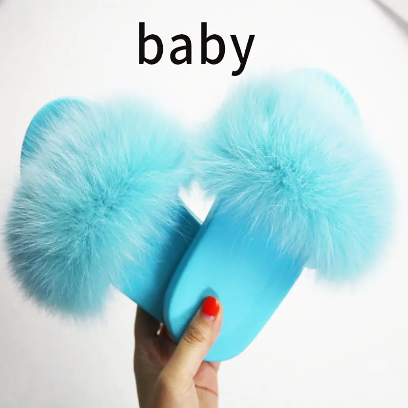 Детские меховые шлепанцы детские пушистые сандалии с мехом для девочек|Тапочки| |