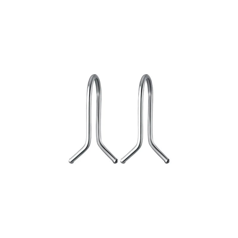 

Ginin 925 Sterling Silver Stud Earrings for Women Korean Style Simple Glossy Geometric Lines Sweet Graceful Ornaments Jewelry