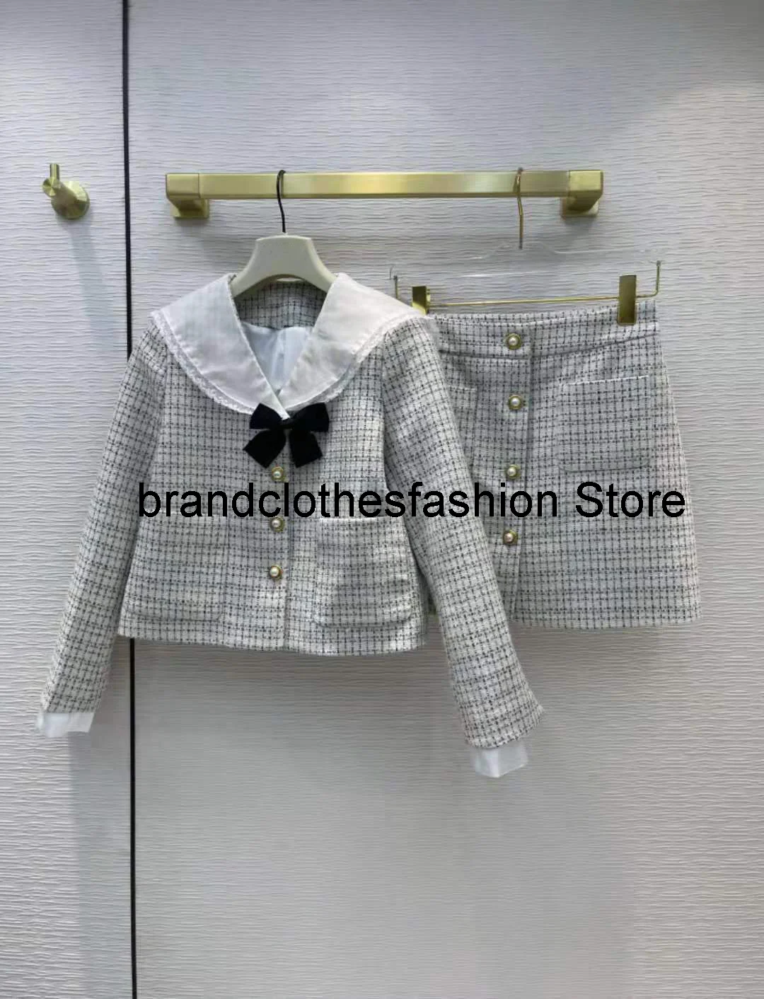

Autumn and winter high quality suit 2021 women fashion jacket + mini skirt