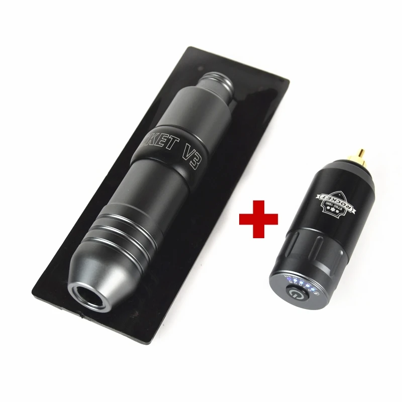 Перезаряжаемые беспроводной ракета татуировки батарея мощность RCA разъем для татуировки ручка питания