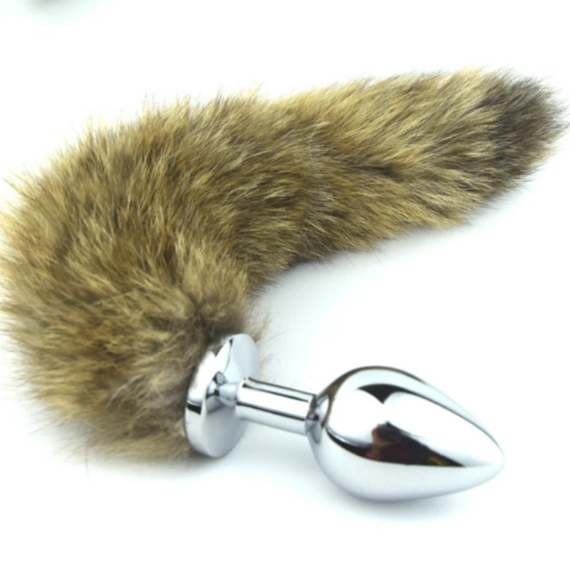 Три размера Металлические анальные игрушки лисий хвост Анальная пробка