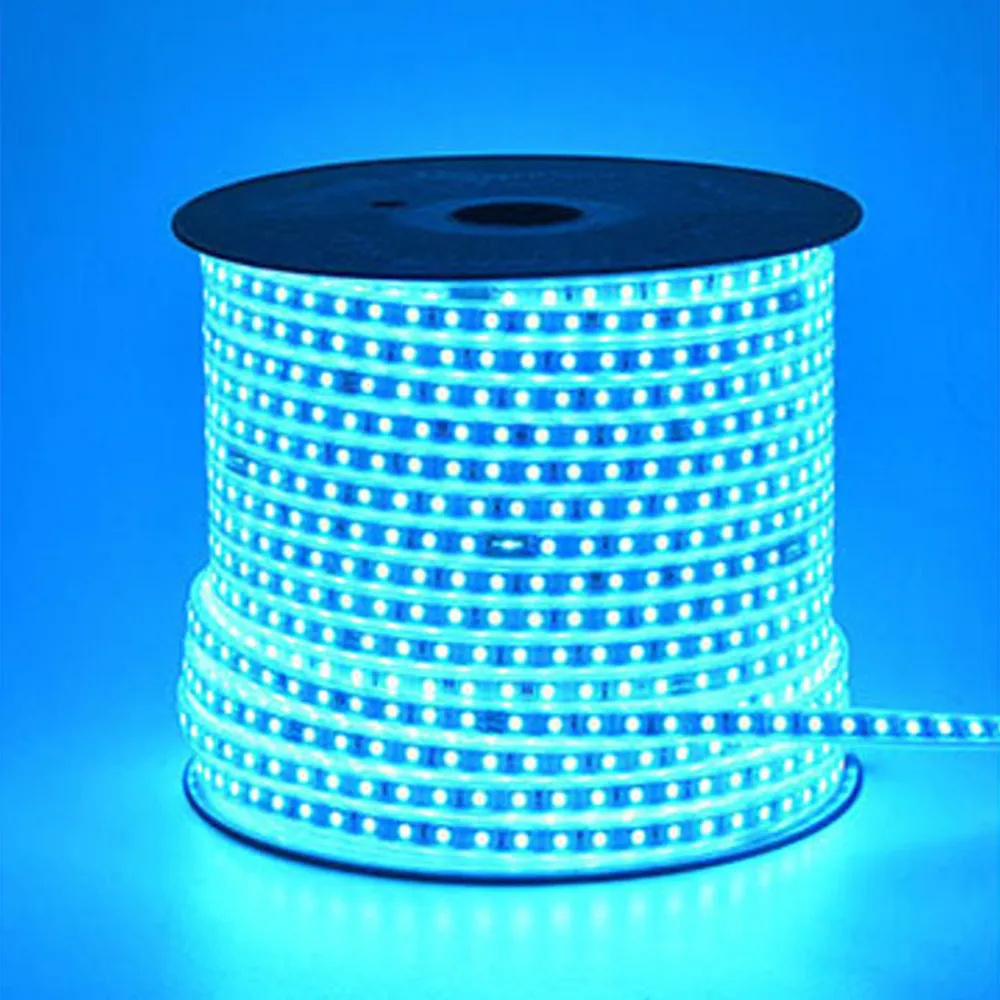 220V Светодиодные ленты светильник RGB SMD 5050 лента с помощью приложения на телефоне и дистанционное управление Водонепроницаемый гибкий неоновый светодиодный светильник s на открытом воздухе украшения комнаты лампа