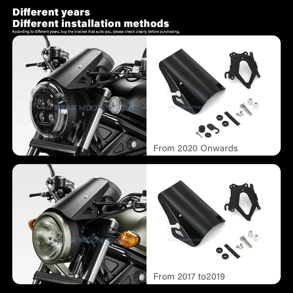 Ветровое стекло для Honda CMX500 REBEL 2017-2021 2019 2020 алюминиевый отражатель ветрового