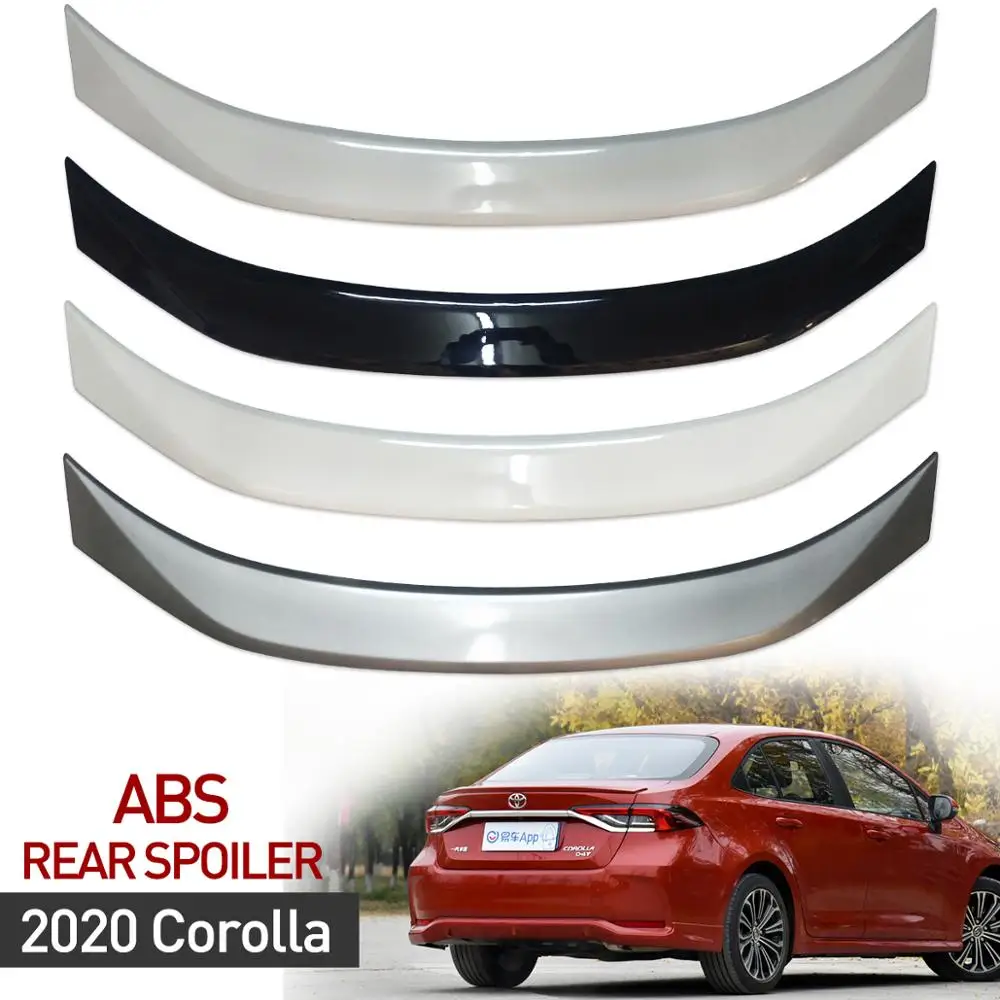 

For corolla altis 2019 2020 rear spoiler High quality abs material carbon fiber Tail wind Special auto Accessories