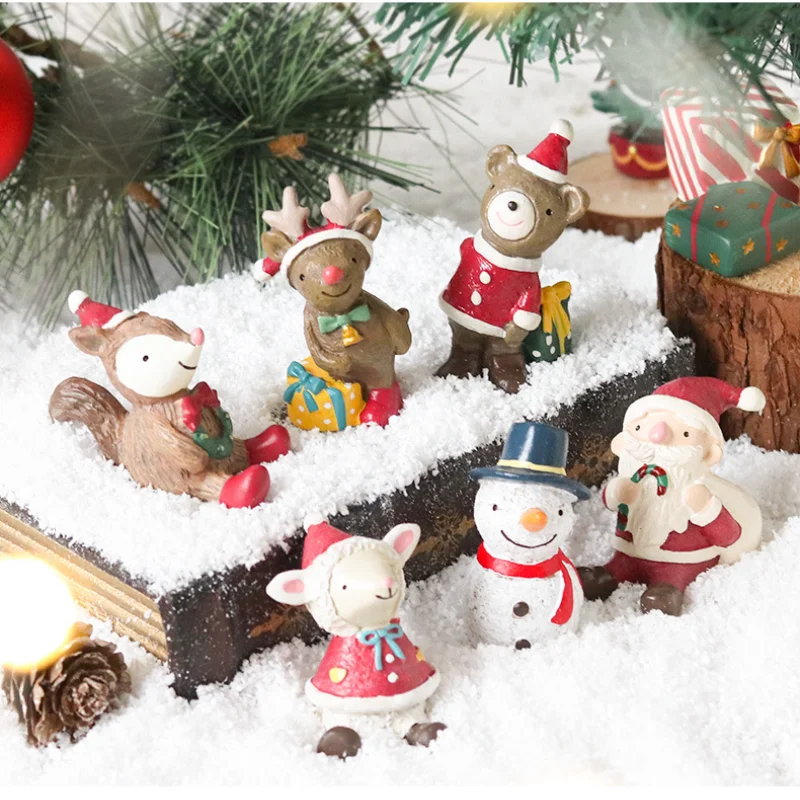 

Wonderlife Christmas Decoration, Cartoon Snowman Small Animal Look Up To The Sky Resin Crafts, Office Desktop Small Decorations