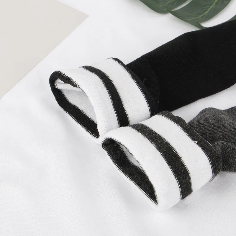 

Japanese Loose Socks High School Girls Harajuku Socks Solid Colors Needles Knitting Striped Cotton Socks Women