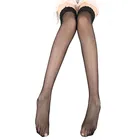 Чулки женские, кружевные, ажурные, однотонные