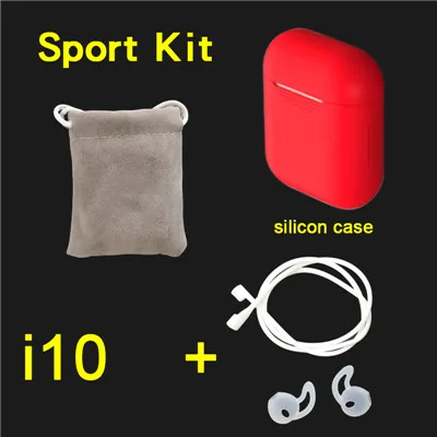i10 sport kit red i10 наушники-вкладыши TWS с i10tws Bluetooth ухо Беспроводной наушники 1:1 размеры PK i10 i11 i10tws i13 i14 i15 i16 i20 i30 i60 i80 наушники-вкладыши tws - Цвет: i10 sport kit red