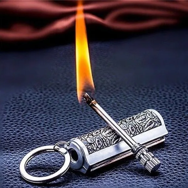 

Instant Free Fire Metal Retro Match Lighter Flint Fire Starter Kerosene Creative Portable Outdoor Survival Safety Tools Camping