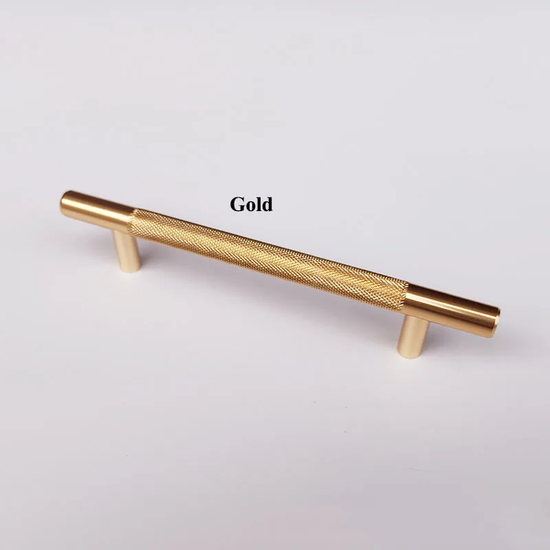 Ручка шкафа с накатанной текстурой золотые ручки для ручка ящика мебельные