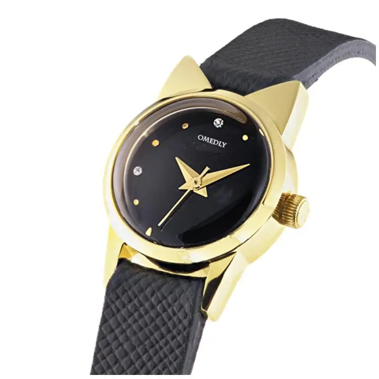 Часы женские Кварцевые водонепроницаемые с ремешком из натуральной кожи и