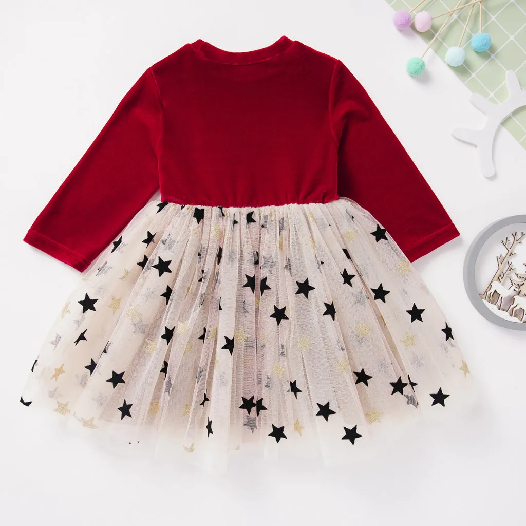 Одежда для маленьких девочек зимнее платье Детский комбинезон на Рождество топы