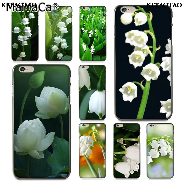 Белый силиконовый чехол KETAOTAO с изображением лилии в долине для iPhone 4S 5C 5S 6S 7 8 Plus X XR