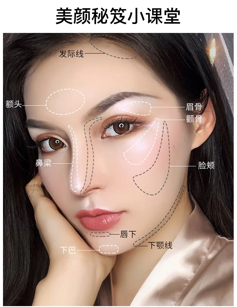 New 4 Color Baked Highlighter 3D Face Powder Makeup BronzerPalette Shimmer Illuminator Contouring Brighten