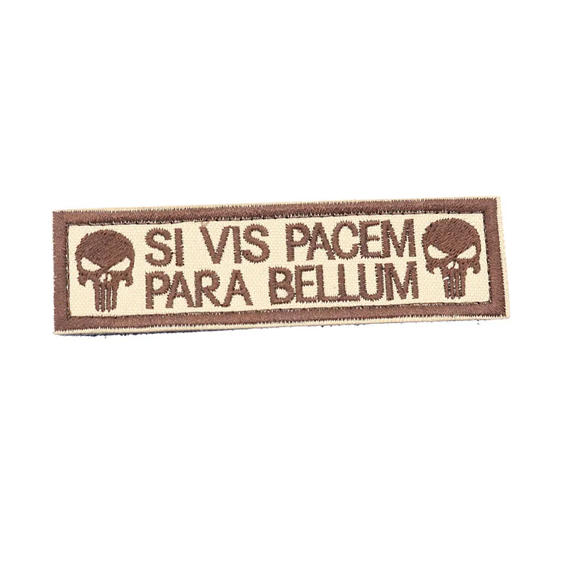 Fabric Label Skull Sea and Flat Suit Tactical Backpack Military Emblem Embroidery Arm SI VIS PACEM 9.5 * 2.6 Cm | Дом и сад