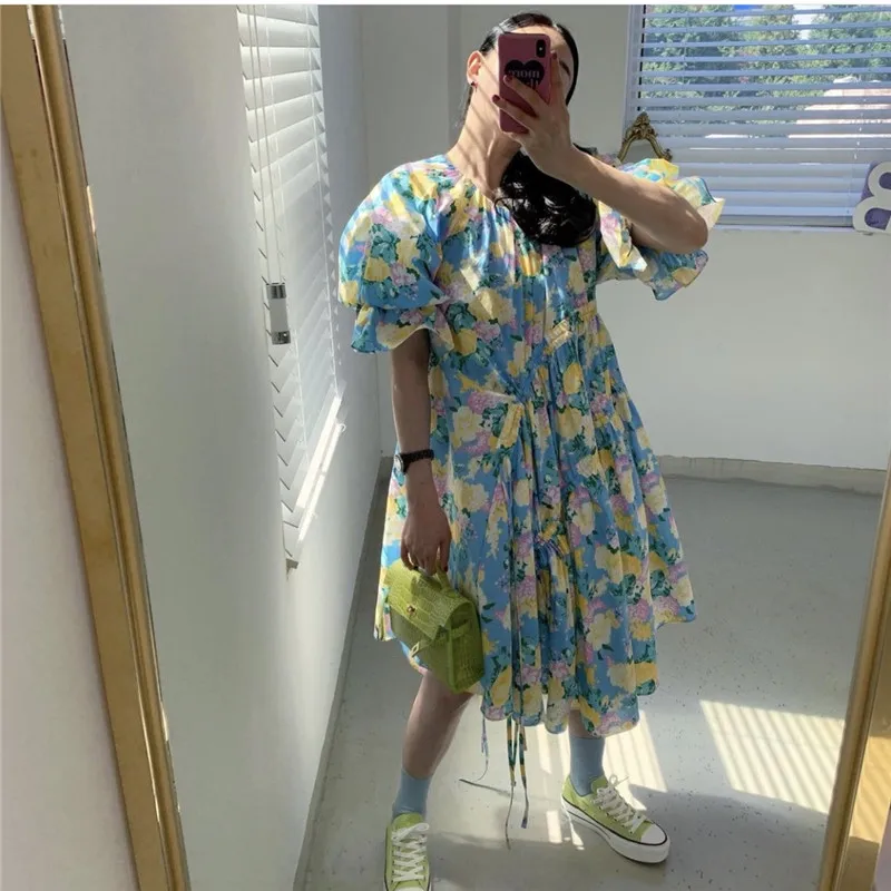 

Western-style Flowers Cute Age-reducing Dress