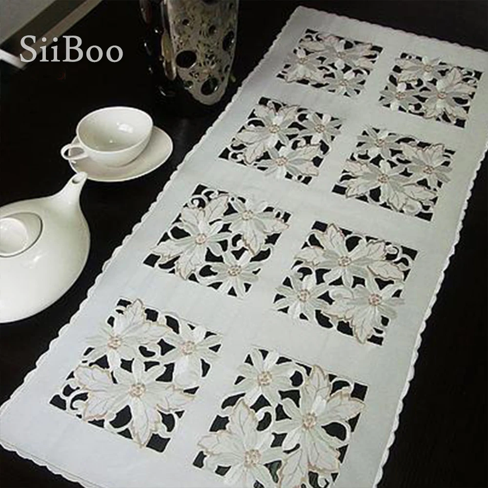 Цветочная вышивка Ажурные кружевные подставки для стола покрытие украшения на