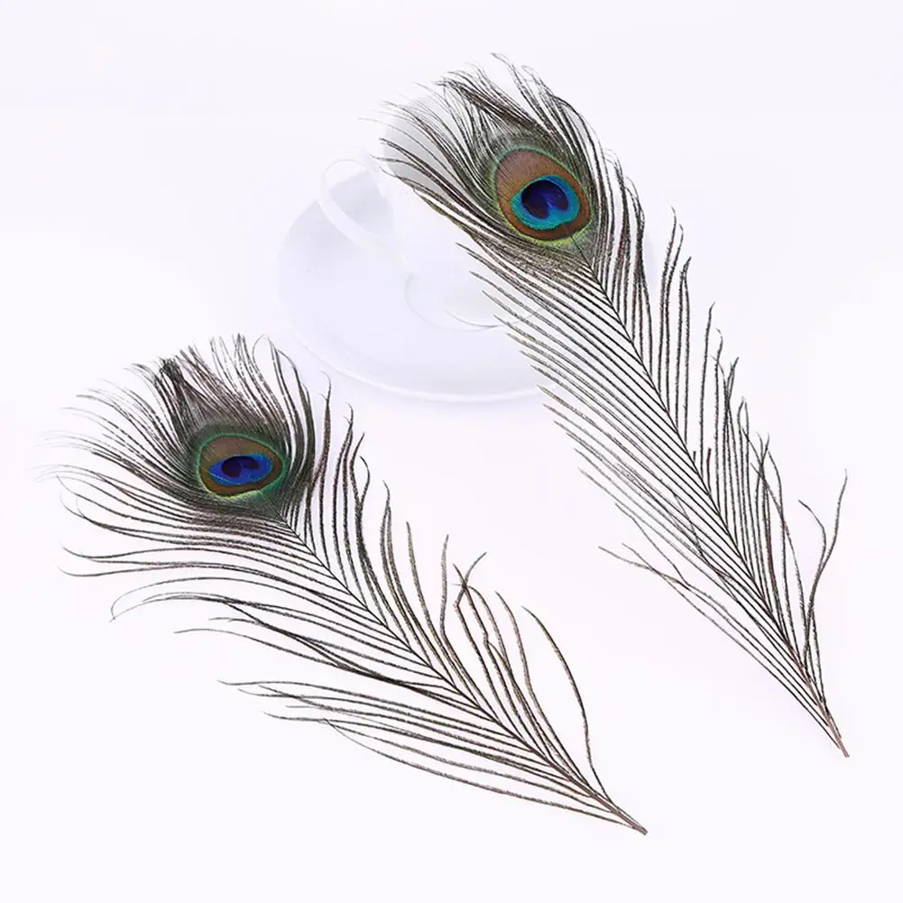 

10Pcs durable Peacock Feathers Plumes Wedding Home Party Decor Jewelry Craft Accessories Made of high quality peacock feathers
