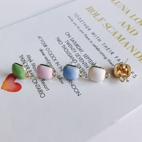 temperament cute colorful geometric square earrings fresh colors diy earrings material accessories
