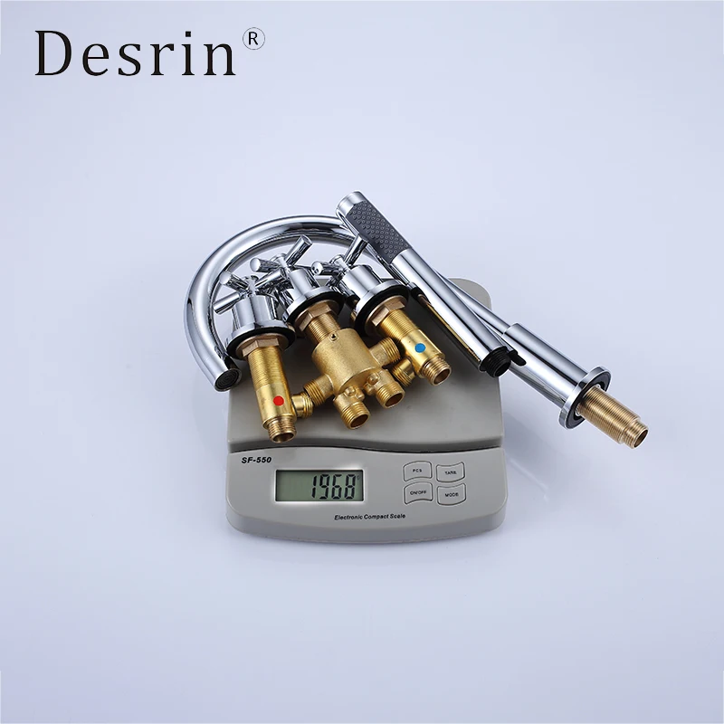 Латунный Смеситель для ванной с 5 отверстиями горячей и холодной воды|Смесители