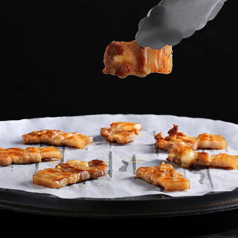 500Pcs Round Oil Paper Baking Tray Biscuit High Temperature Barbecue Silicone Steamer | Дом и сад