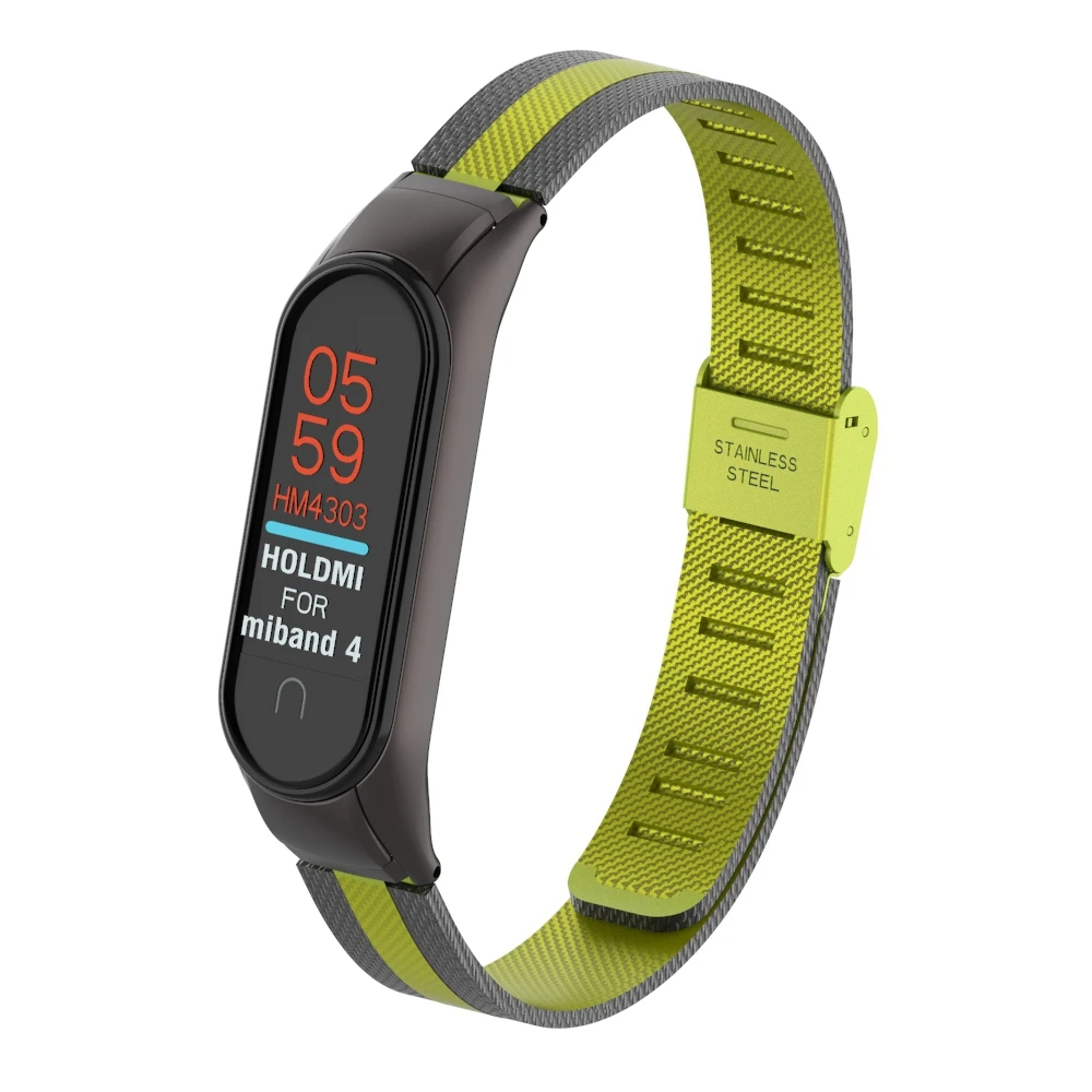 Металлический ремешок для Xiaomi Mi Band 3 Нержавеющая сталь браслет ремень Mi Band 3 Mi3 сменный ремешок; Смарт-часы Mi 3