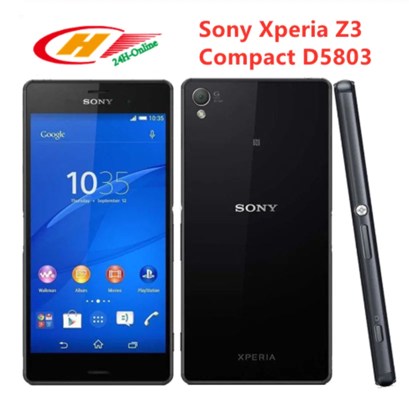 Разблокированный мобильный телефон sony Xperia Z3 Compact D5803 4G LTE 2 Гб ОЗУ 16 Гб ПЗУ 4,6 дюйма NFC