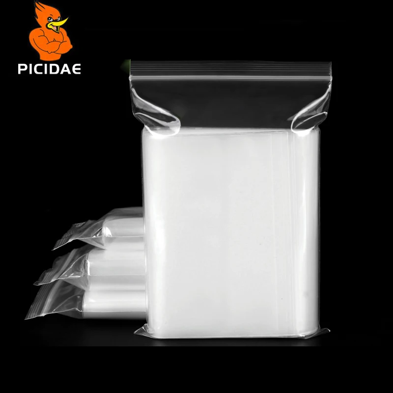 0.20 мм Zip Lock Grip Прозрачные Пластиковые Упаковочные Пакеты Пищевой PE Класс Закуски