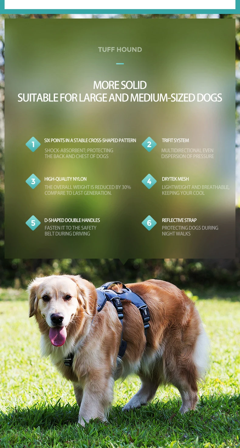 Tuff Hound K9 товары для домашних животных собаки жгут синий/красный/серый Жилет Жгут для средних/больших собак не тянет грудь жгуты