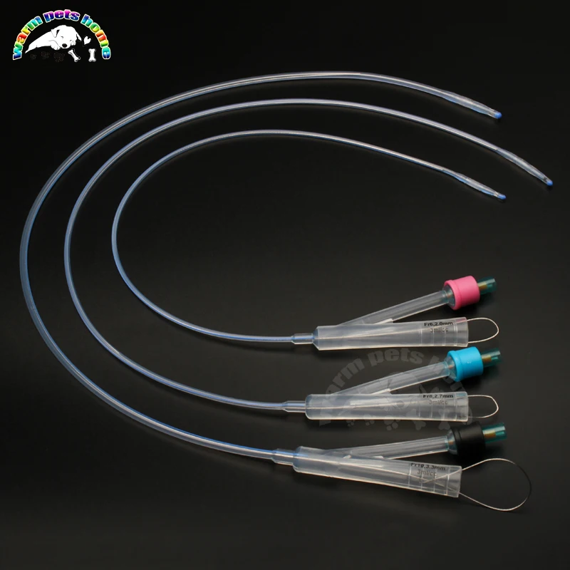 

Two-way Foley Canine Urinary Catheter with Balloon 2 Way Foley Dog Catheters Silicone Urine Catheters Veterinary Instrument