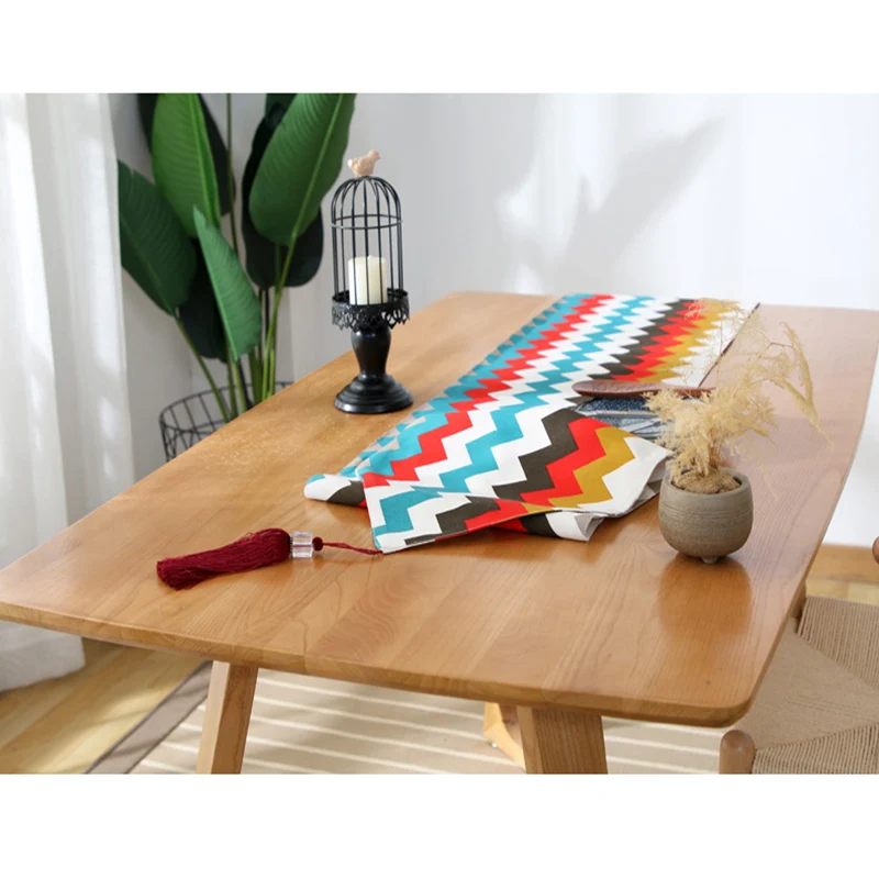 Модная цветная Декоративная скатерть ML334B с волнистыми полосками и активным