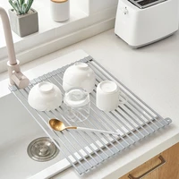 foldable dish drying rack drainer over sink organizer rack tray drainer bathroom gadgets tool household kitchen accessories