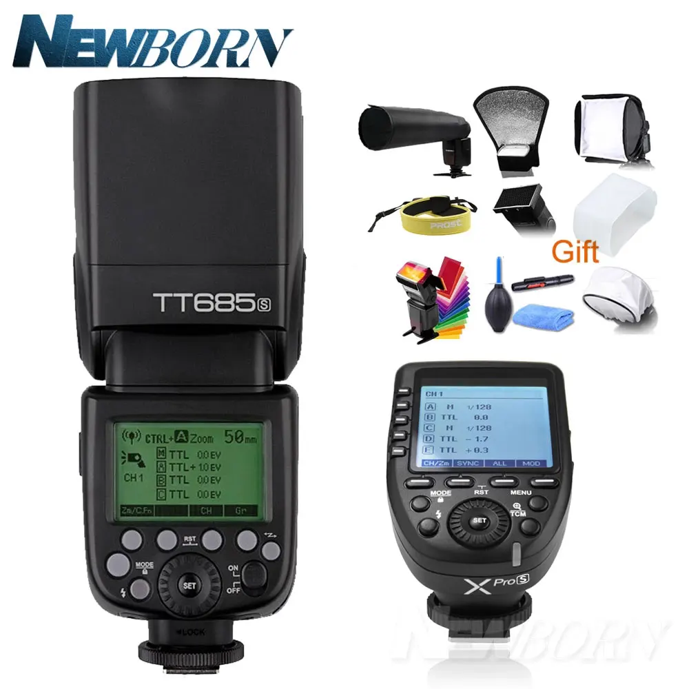 Godox TTL TT685S 2 4G Беспроводная вспышка для камеры HSS 1/8000s GN60 Xpro S передатчик Sony a77II a7RII a7R