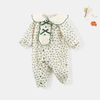 2021 autumn new baby clothes newborn romper girls jumpsuit bow infant outfits floral toddler clothes