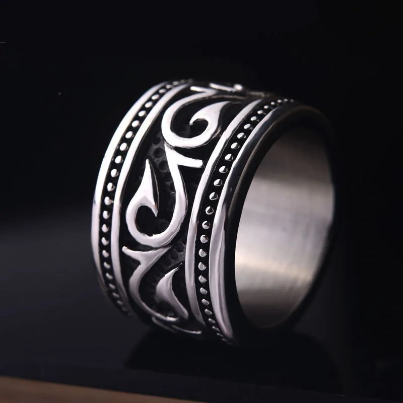 Мужское обручальное кольцо в скандинавском стиле викингов из нержавеющей стали