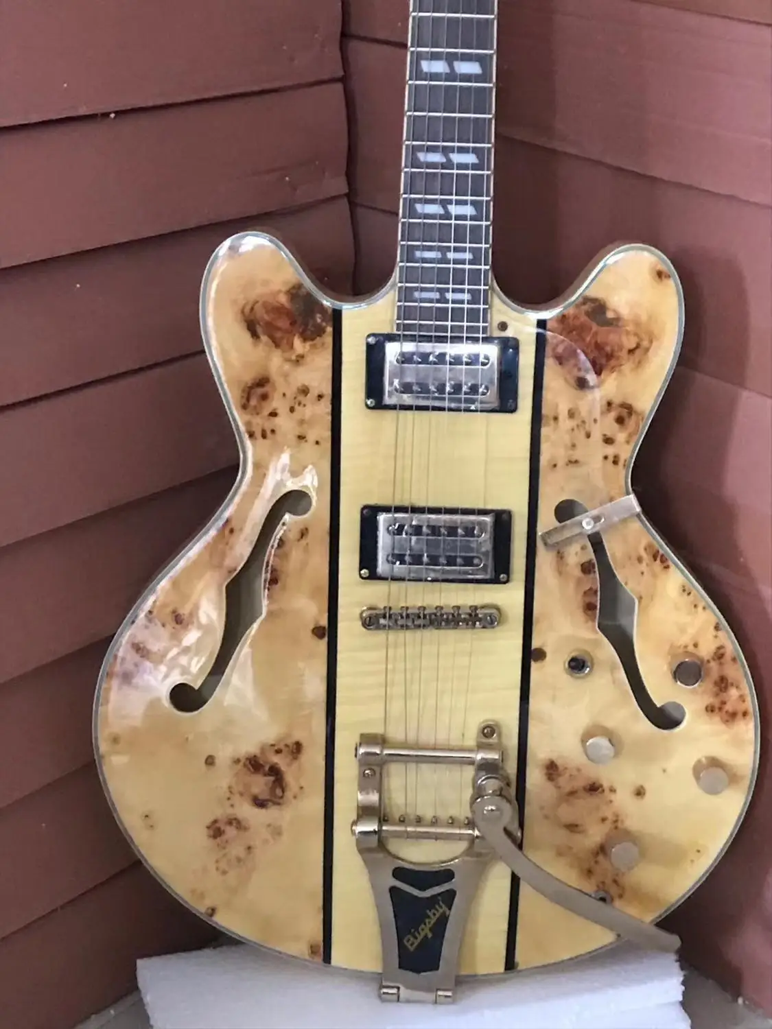 

Бесплатная доставка, новая Высококачественная гитара archtop jazz, электрическая гитара bigsby tremolo, гитара с полым корпусом