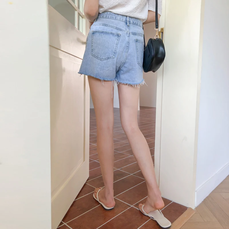 Светильник синие джинсы женские 2020 новые летние универсальные высокая талия