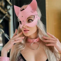 new lady mask sexy harness halloween party bdsm pink cat ear women mask cosplay sex toy sexual toy adult sex furnitur ddlg