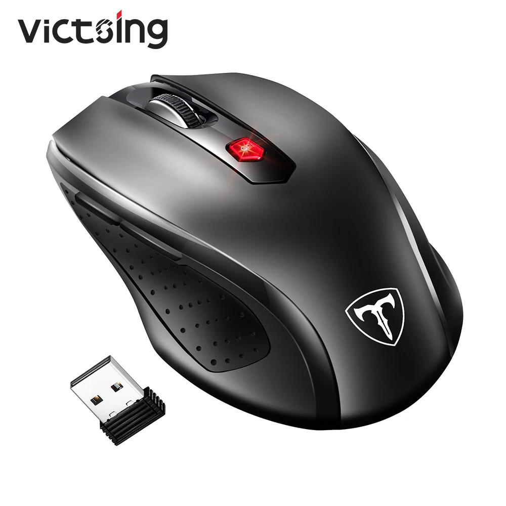 VicTsing 2,4G Беспроводной Мышь 3-х уровневый Точек на дюйм 6-кнопочная компьютер Мышь эргономичный, удобно лежит в руке Мышь для Win 10/8/7/Vista/XP/ПК/ноутбук