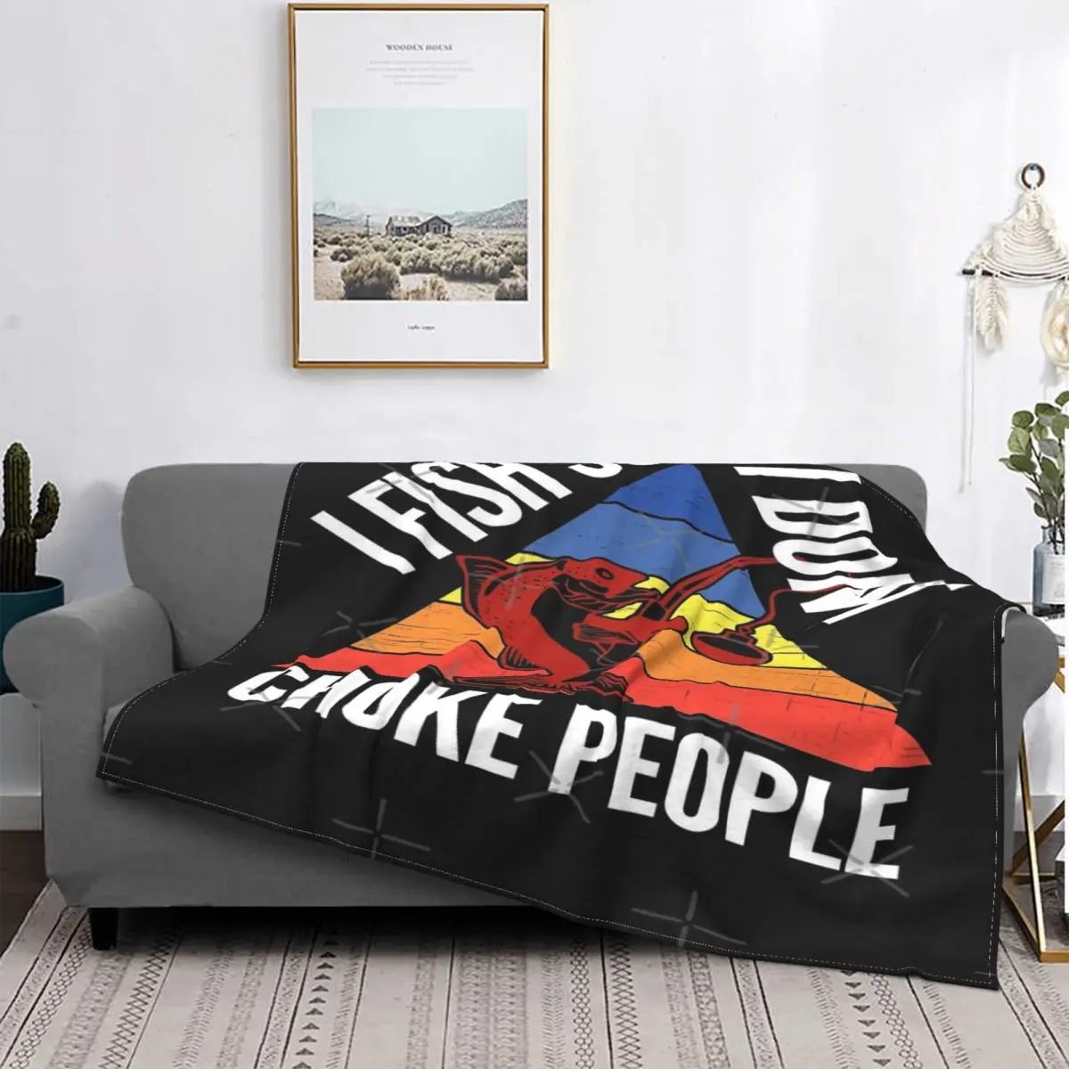 

I Fish So I Not 28-Manta, для cama colcha