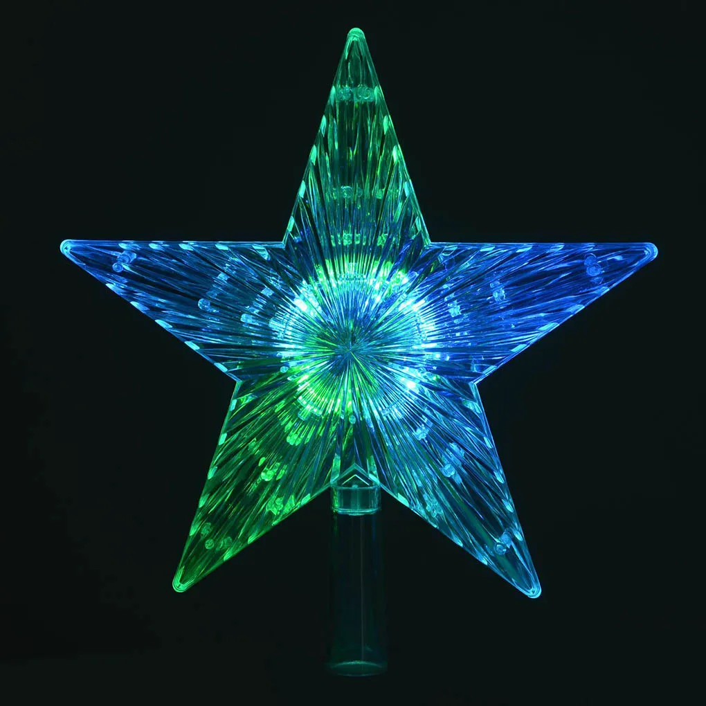 

Color Changing LED Light Up Star Christmas Tree Topper Xmas Decoration Multi Color LED Light