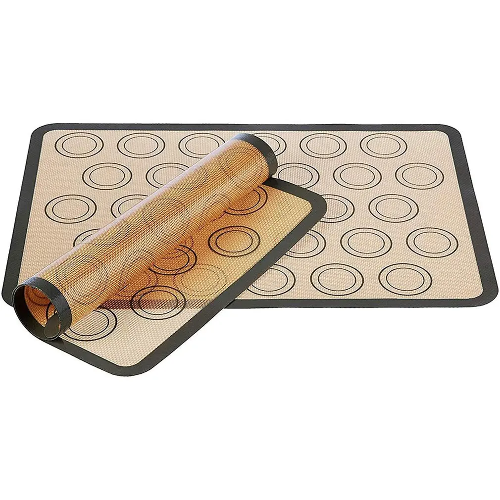 

Silicone Macaron Baking Mat - for Bake Pans - Macaroon/Pastry/Cookie Making - Professional Grade Nonstick Kitchen Cooking Tool