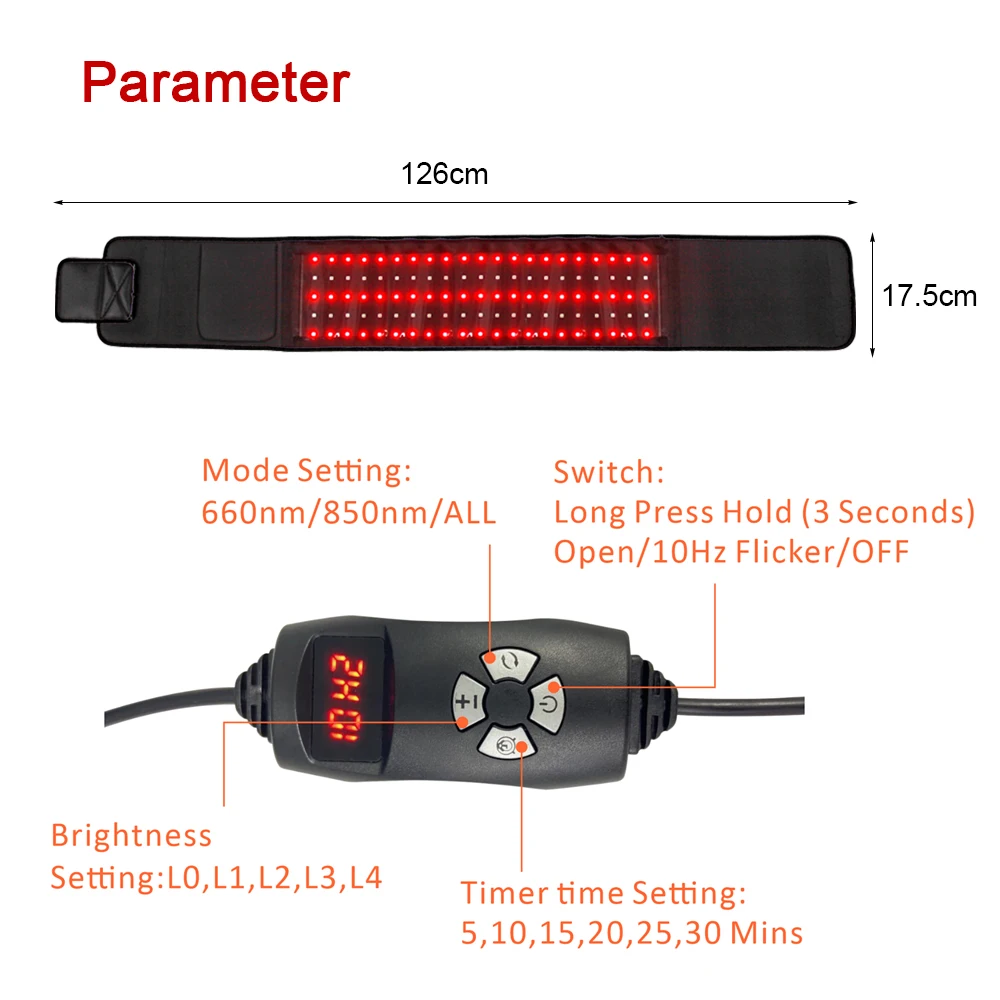 105w 660nm 850nm led red light therapy near infrared light therapy devices large pads wearable wrap for pain relief at home free global shipping
